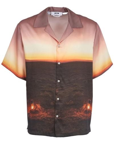 MSGM Sonnenuntergangsdruckhemd - Mehrfarbig