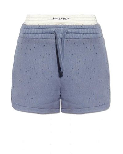 Halfboy Shorts con effetto vintage - Blu