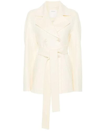 Sportmax Belted Coats - White
