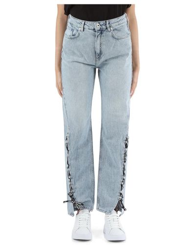 Karl Lagerfeld High rise straight jeans mit fünf taschen - Blau