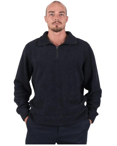 Vince French Terry QTR ZIP Pullover anthrazit M86639443A - M - Blau