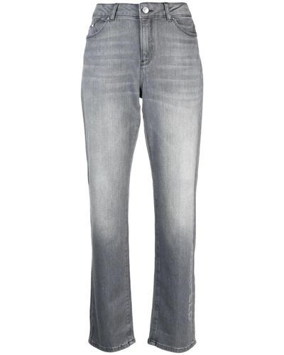 Karl Lagerfeld Jeans grises con logo de pedrería