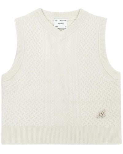Axel Arigato Reunited Cable Vest Sleeveless Sweater - Weiß