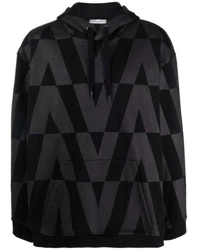 Valentino Baumwoll-sweatshirt mit kapuze - Schwarz