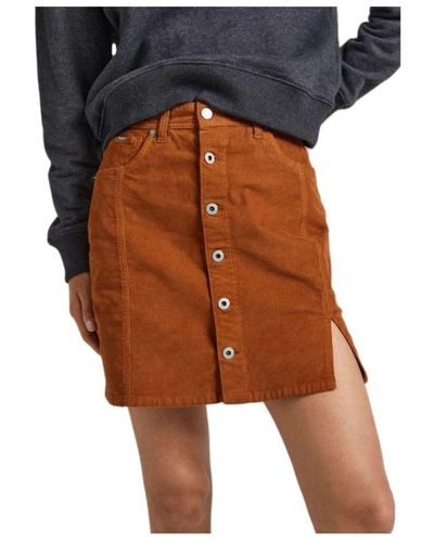 Pepe Jeans Short Skirts - Brown