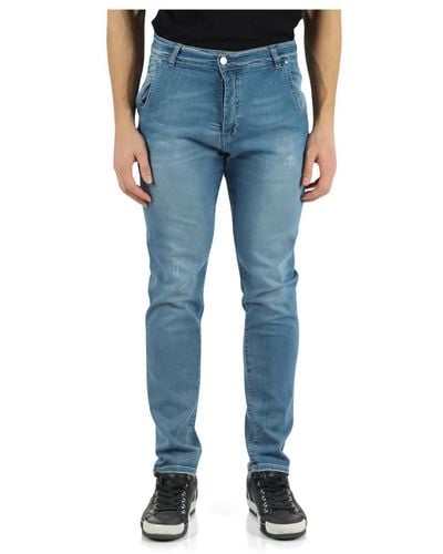 Daniele Alessandrini Grey: pantalone jeans cinque tasche rino - Blu