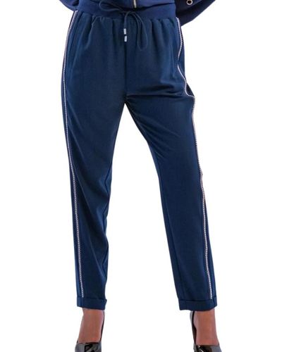 Liu Jo Pantalones shuttle con perfil de cadena - Azul