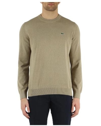 Lacoste Round-Neck Knitwear - Natural