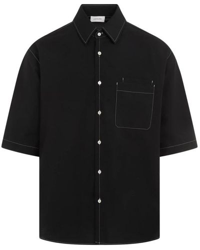 Lemaire Short Sleeve Shirts - Black