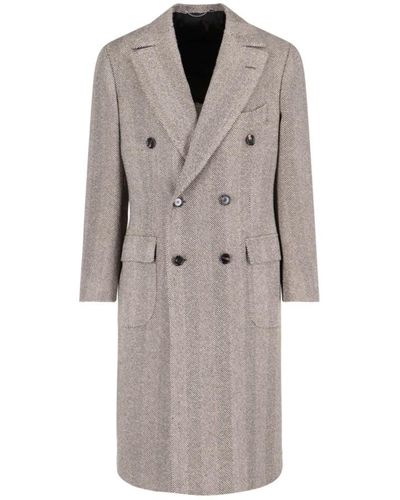 Cesare Attolini Coats > double-breasted coats - Gris