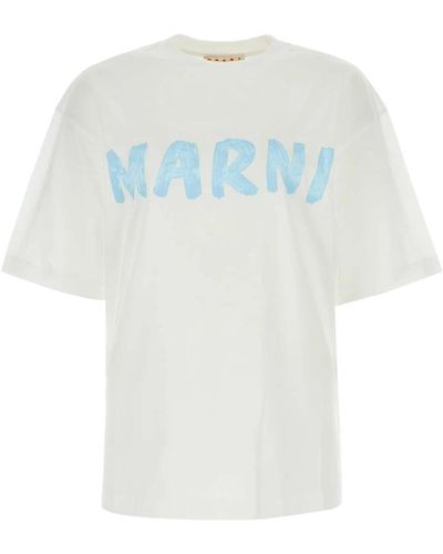 Marni T-shirt oversize in cotone bianco