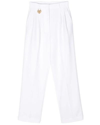 Moschino Pantalones blancos de talle alto