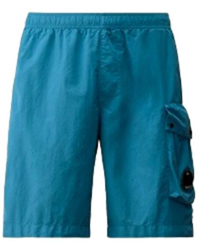 C.P. Company Nylon cargo swim shorts in ink - Blau