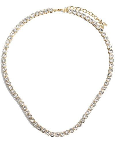 AMINA MUADDI Collar de tenis de oro cromado con cristales - Metálico