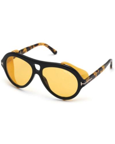Tom Ford Mode sonnenbrille schwarz quadratischer stil - Mettallic