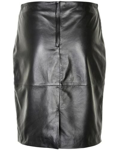 Soaked In Luxury Leather Skirts - Gray
