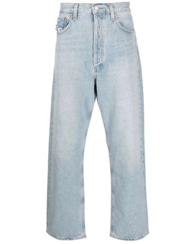 Agolde Zerrissene denim straight-leg jeans - Blau