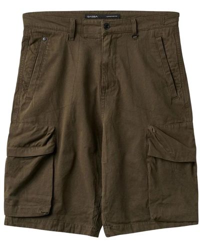 Gabba Khaki cargo shorts mit kordelzugsaum - Grün
