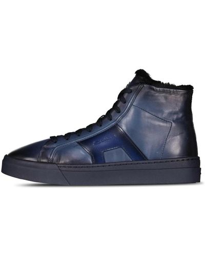 Santoni Trainers - Blue