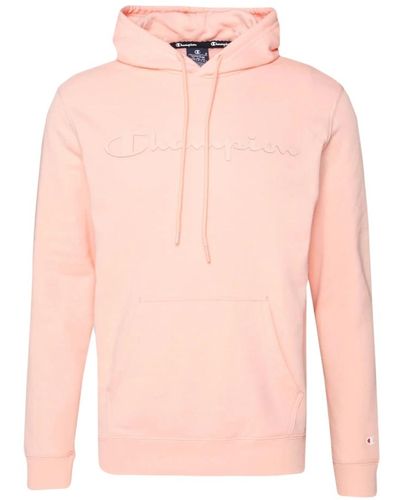 Champion Toned logo hoodie in rosa - Pink