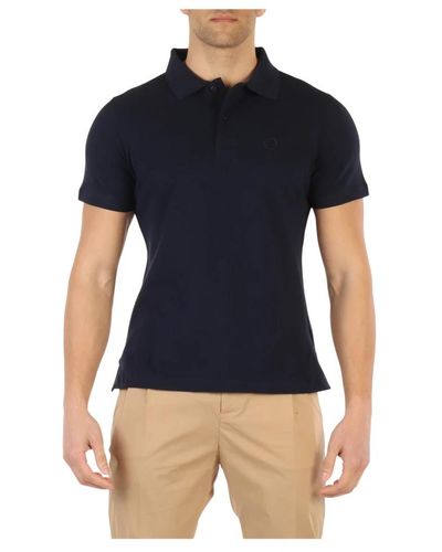 Trussardi Gesticktes logo baumwoll-polo - Blau