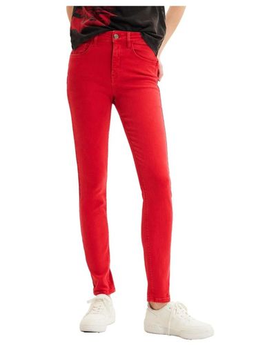 Desigual Jeans > slim-fit jeans - Rouge
