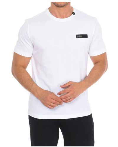 Philipp Plein Kurzarm t-shirt mit markendruck - Weiß