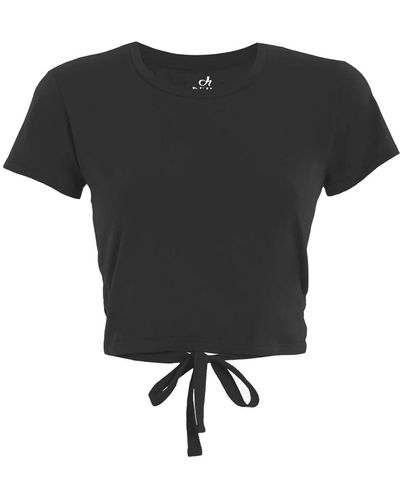 Deha T-shirt strappy crop - Nero