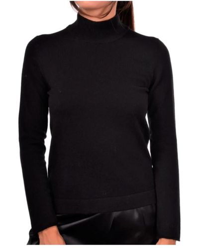Paolo Fiorillo Jersey negro de cachemira con diseño minimalista