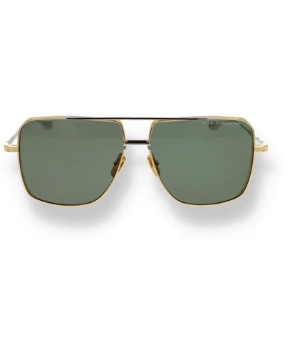 Dita Eyewear Goldene aviator sonnenbrille - Grün