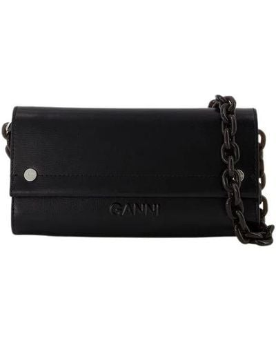 Ganni Cross Body Bags - Black