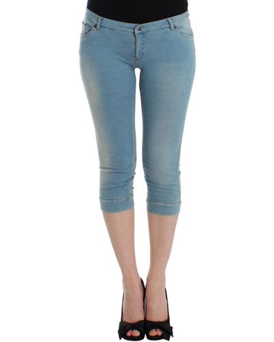 Ermanno Scervino Jeans > cropped jeans - Bleu