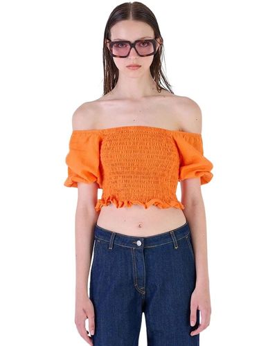 Silvian Heach Tops > sleeveless tops - Orange