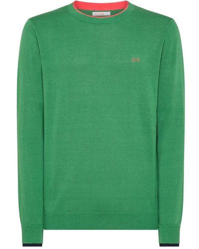 Sun 68 Round-Neck Knitwear - Green