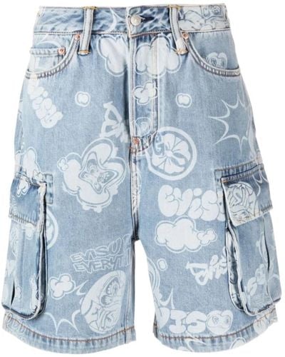 Evisu Denim shorts - Blu