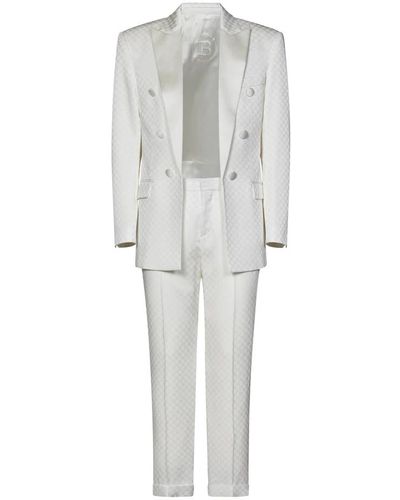 Balmain Suits > suit sets > single breasted suits - Gris