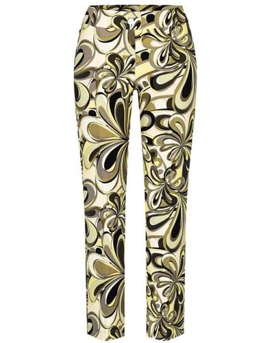 Cambio Slim-Fit Trousers - Yellow