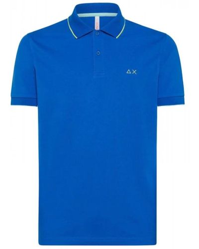 Sun 68 Polo-shirt mit schmalem profil blau