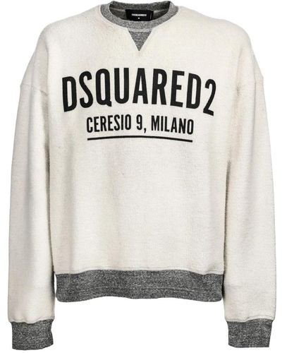 DSquared² Oversized fit sweatshirt in weiß - Grau