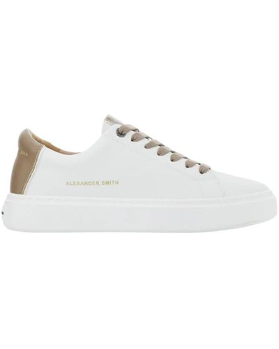 Alexander Smith Sneakers bianche e marroni londra - Bianco