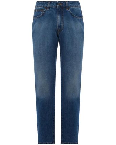 Boglioli Dunkelblaue 5-Pocket 100% Baumwoll-Denim-Jeans
