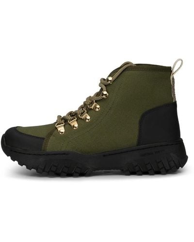 Woden Lace-Up Boots - Green