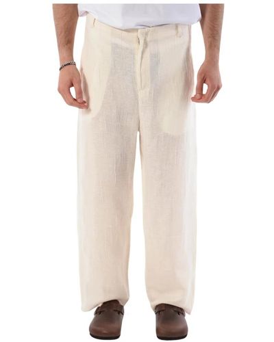 The Silted Company Trousers > wide trousers - Neutre