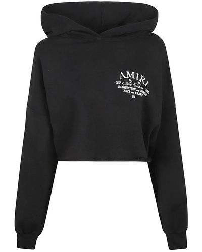 Amiri Schwarzer baumwoll-terry-sweatshirt für frauen