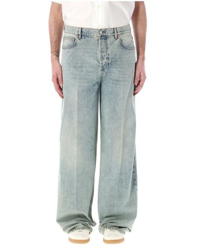 Valentino Garavani Jeans > wide jeans - Bleu