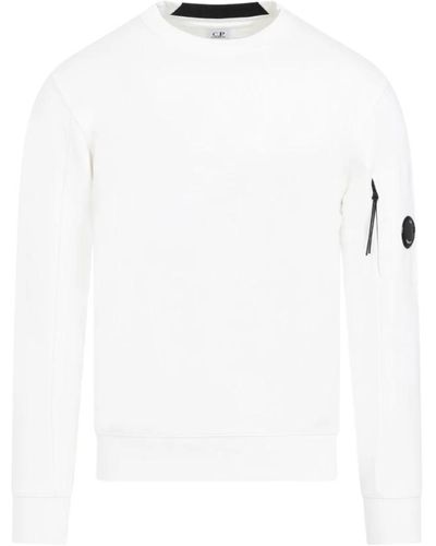 C.P. Company Weiße crewneck sweatshirt ss24