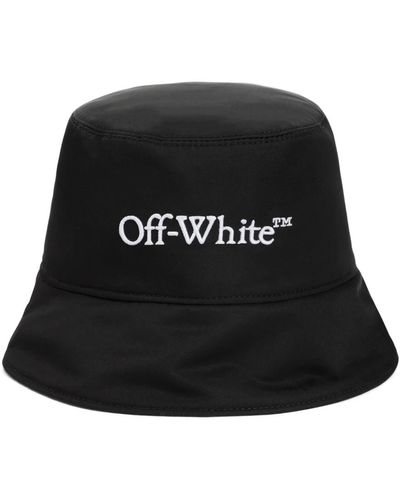 Off-White c/o Virgil Abloh Buchiger eimer hut schwarz weiß,schwarzer und weißer bookish bucket hat