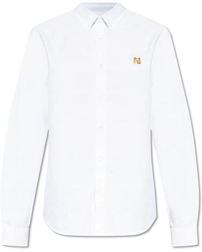 Maison Kitsuné Shirt mit logo - Weiß