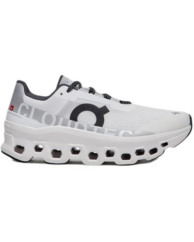 On Shoes Zapatillas blancas cloudmonster para mujer - Gris