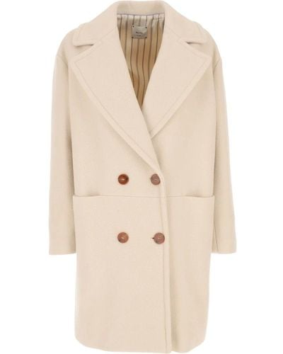 Alysi Coats > double-breasted coats - Neutre